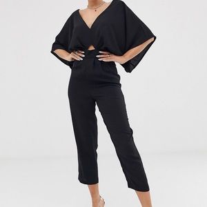 Batwing Jumpsuit with Key Hole Front